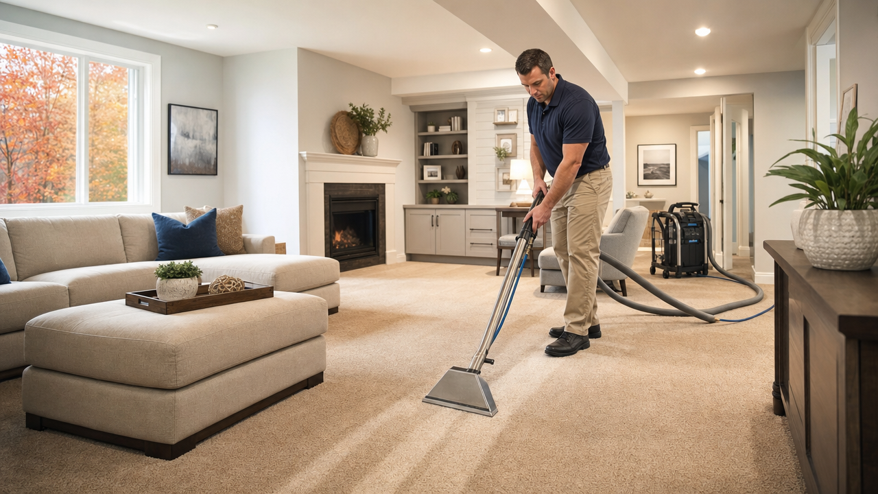 Can Hot Water Extraction Remove a Musty Smell From My Carpeted Basement Before Fall?